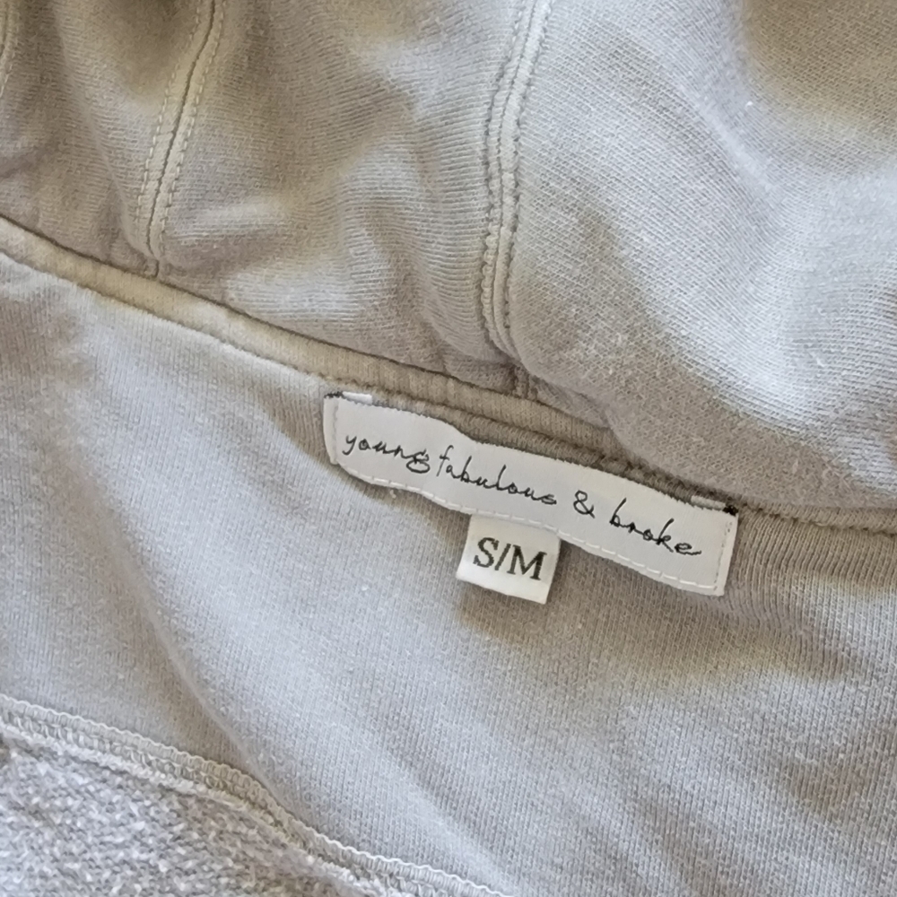 Young Fabolous and Broke Light Gray Draped Open-Front Women's Jacket - Picture 7 of 9